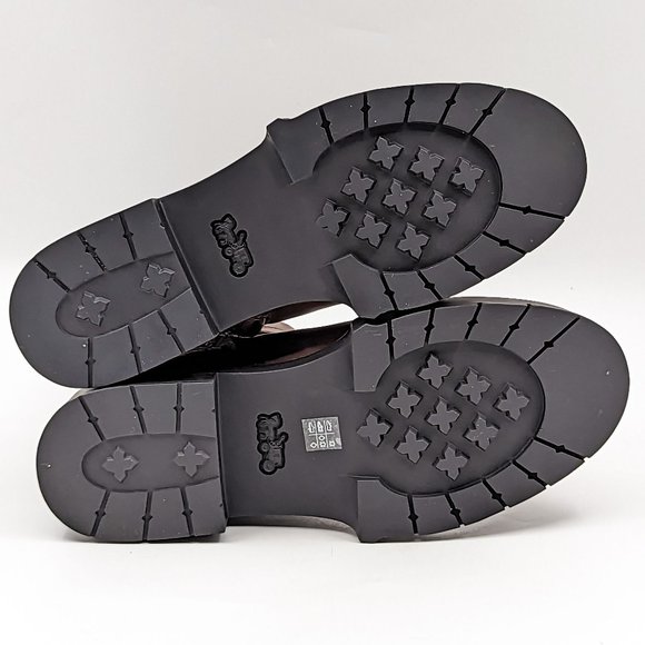 Coach Women Lacey Brown Leather Buckle Platform Office Dressy Boots size 7.5 - Picture 3 of 13